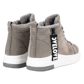 Zapatillas cálidas gris 6
