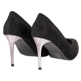 Tacones de ante negros 1