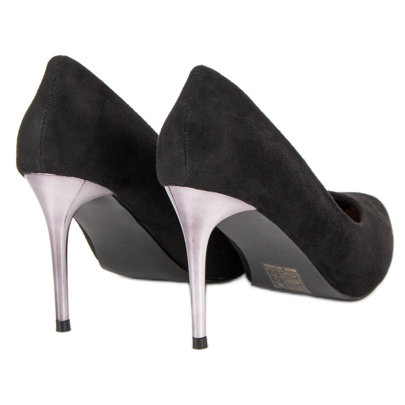 Tacones de ante negros 1