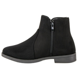 Top Shoes Botines bajos con cremallera negro 4
