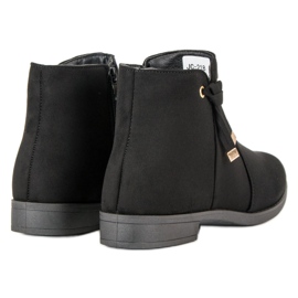 Top Shoes Botines bajos con cremallera negro 5