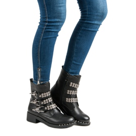 Sixth Sense Bota motociclista negra negro 4