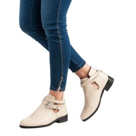 Botas de moda beige 2