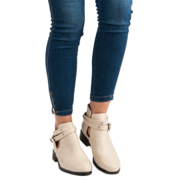 Botas de moda beige 1
