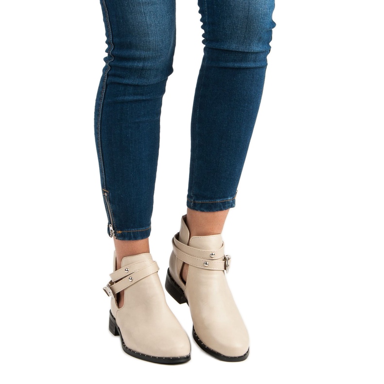 Botas de moda beige 1 Botas de moda beige 1