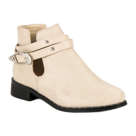 Botas de moda beige 3