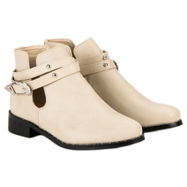 Botas de moda beige 6