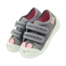 Befado calzado infantil zapatillas zapatillas 907P101 gris rosado 5