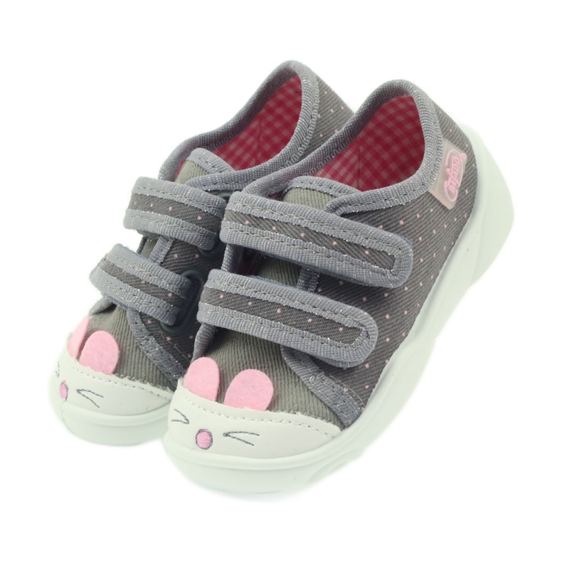 Befado calzado infantil zapatillas zapatillas 907P101 gris rosado 5