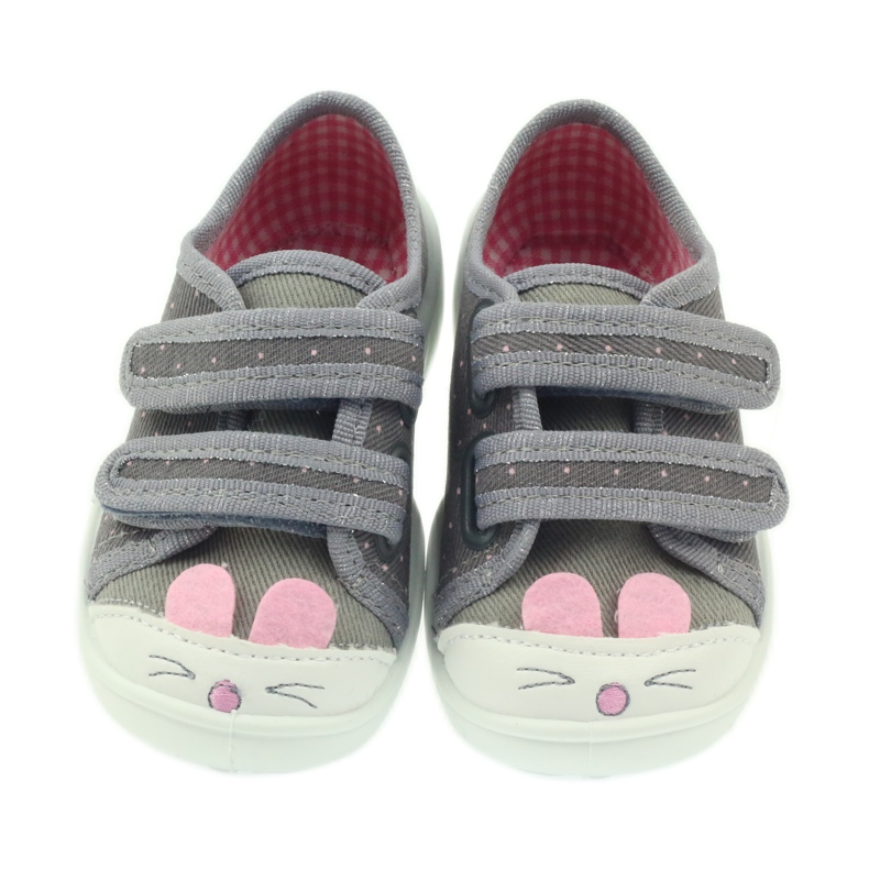 Befado calzado infantil zapatillas zapatillas 907P101 gris rosa 4