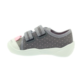 Befado calzado infantil zapatillas zapatillas 907P101 gris rosa 2