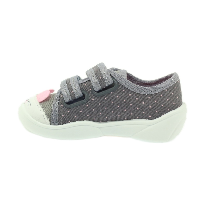 Befado calzado infantil zapatillas zapatillas 907P101 gris rosado 2