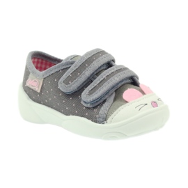 Befado calzado infantil zapatillas zapatillas 907P101 gris rosa 1