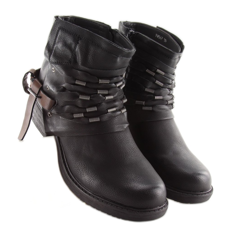 Botas de trabajo negras para mujer FM567 Negro 1
