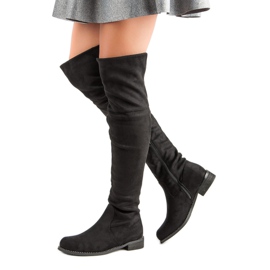 Seastar Botas planas hasta el muslo negro 2