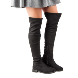 Seastar Botas planas hasta el muslo negro 1 Seastar Botas planas hasta el muslo negro 1