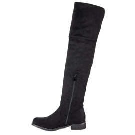 Seastar Botas planas hasta el muslo negro 4