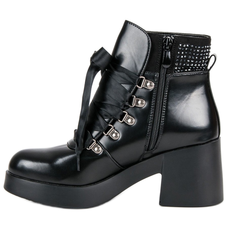 Super Me Botas de tacón de moda negro 1