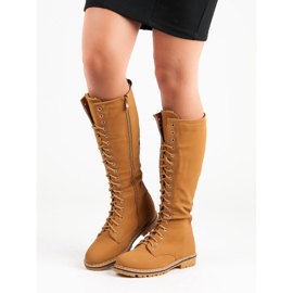 Seastar Botas con cordones de mujer marrón 4