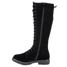 Seastar Botas con cordones de mujer negro 4