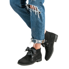 Seastar Botas de ante con cordones negro 7