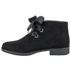 Seastar Botas de ante con cordones negro 3