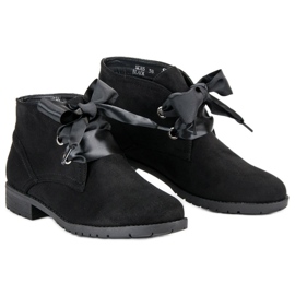Seastar Botas de ante con cordones negro 5