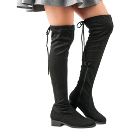 Seastar Botas altas hasta el muslo con estilo negro 1