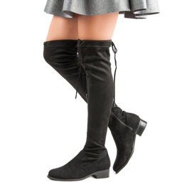 Seastar Botas altas hasta el muslo con estilo negro 2