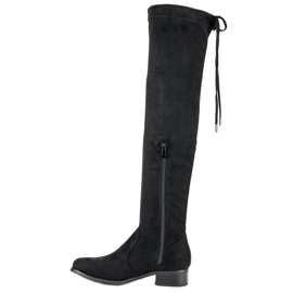 Seastar Botas altas hasta el muslo con estilo negro 4