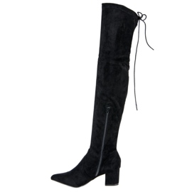 Vices Botas negras hasta el muslo en Spitz negro 4