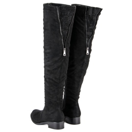 Seastar Botas de muslo de ante negras negro 3