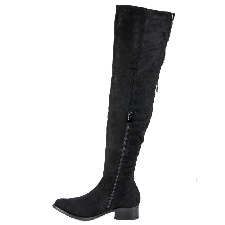 Seastar Botas de muslo de ante negras negro 1