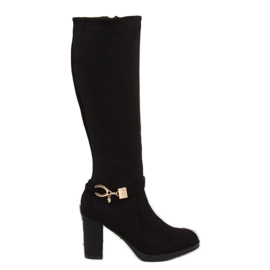 Botas negras de tacón alto GF-0s07 negro 3