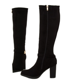 Botas negras de tacón alto GF-0s07 negro 5