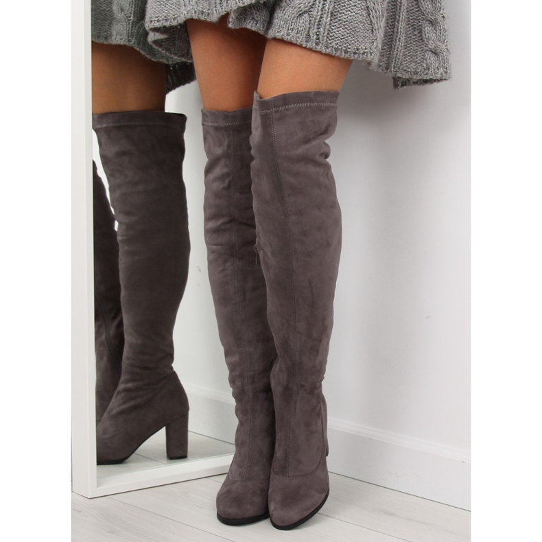 Gris Botas altas tacones PE187P Gris 1 Gris Botas altas tacones PE187P Gris 1