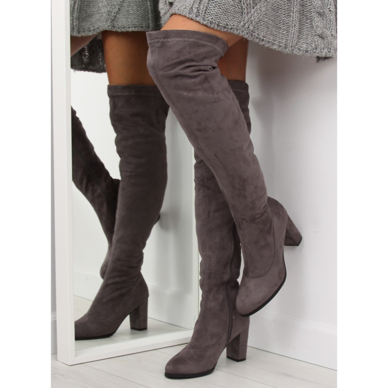 Gris Botas altas tacones PE187P Gris 2 Gris Botas altas tacones PE187P Gris 2