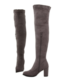 Gris Botas altas tacones PE187P Gris 3