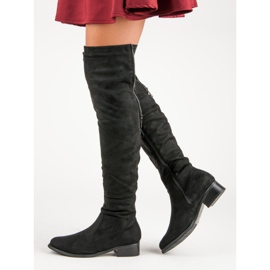 Seastar Botas de muslo de ante negras negro 5