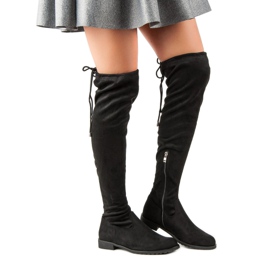 Bello Star Botas negras por encima de la rodilla negro 1
