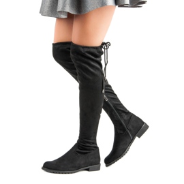 Bello Star Botas negras por encima de la rodilla negro 2