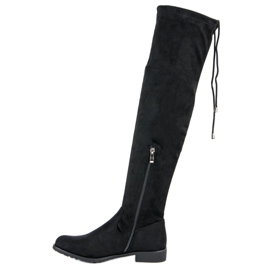 Bello Star Botas negras por encima de la rodilla negro 4