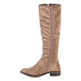 Super Me Botas de gamuza clásicas marrón 1