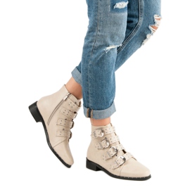 Botas estilo rock beige 2