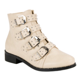 Botas estilo rock beige 3