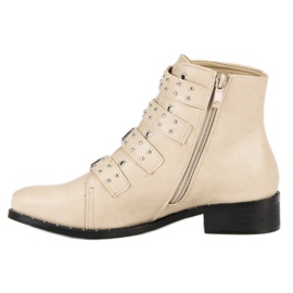 Botas estilo rock beige 4
