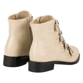 Botas estilo rock beige 5