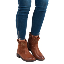 Mannika Botas marrones sin cordones marrón 4