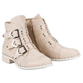 SDS Botas rock de mujer marrón 6