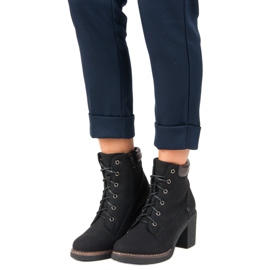 Sweet Shoes Botas con cordones de otoño negro 3